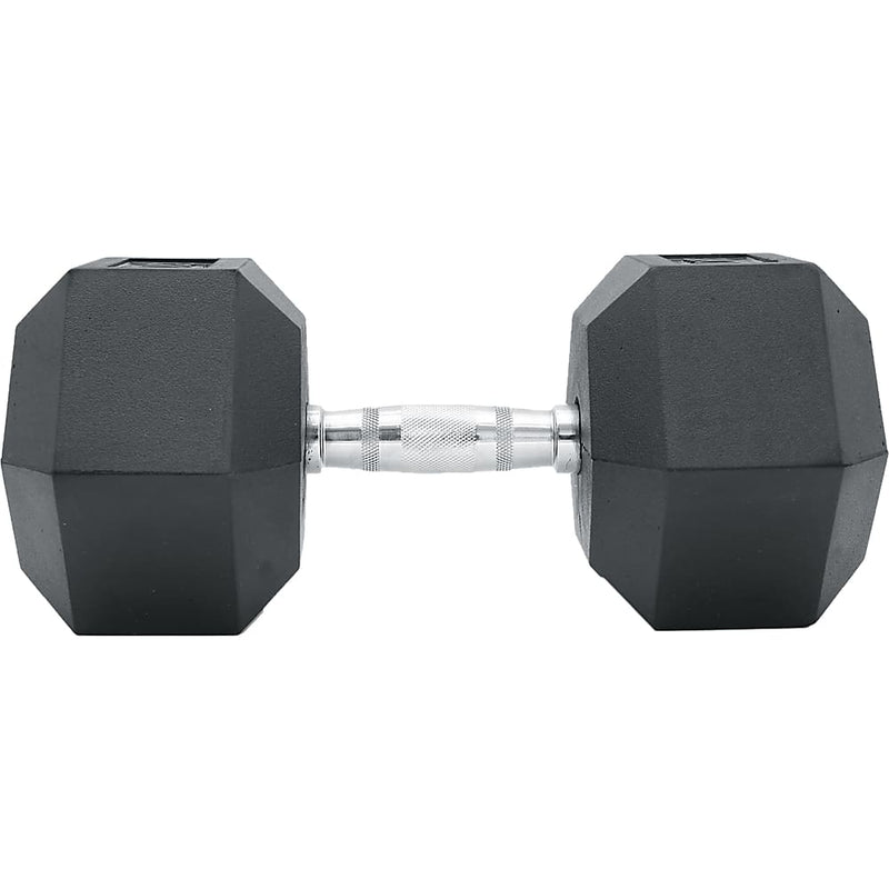 10KG Commercial Rubber Hex Dumbbell Gym Weight - Sports & 