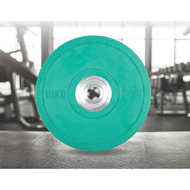 10KG PRO Olympic Rubber Bumper Weight Plate - Sports & 