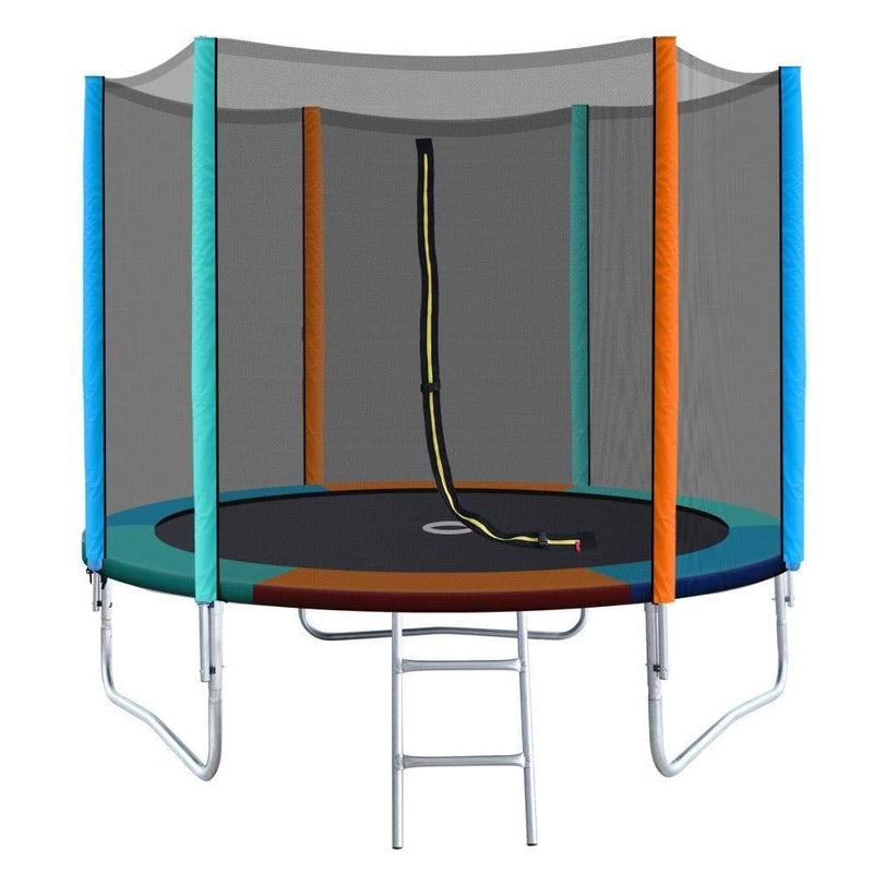 8FT Trampoline Round Trampolines Kids Safety Net Enclosure 