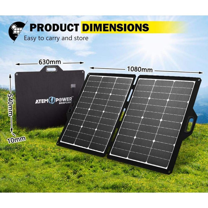 ATEM POWER 12V 120W Folding Solar Panel Blanket Kit Mono 