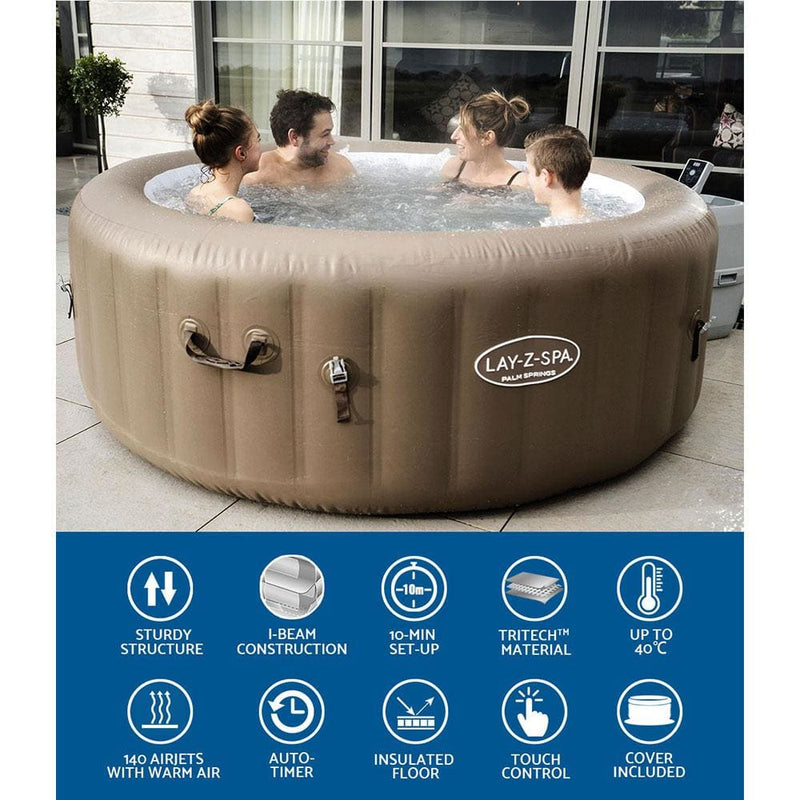 Bestway Inflatable Spa Pool Massage Hot Tub Portable Lay-Z 