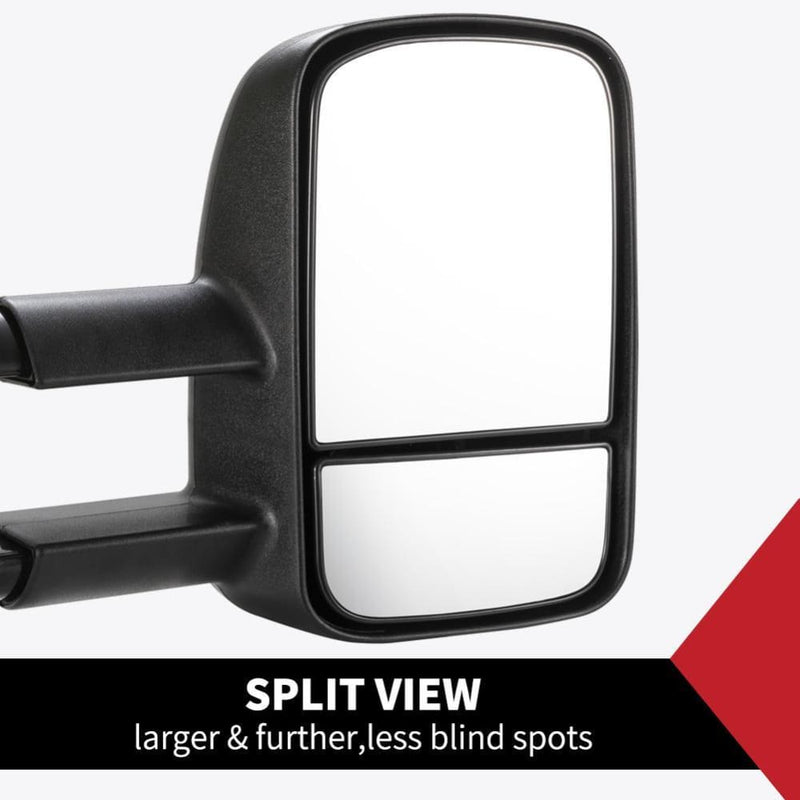 Pair Extendable Towing Mirrors Fit Toyota HILUX 2005-2015 - 