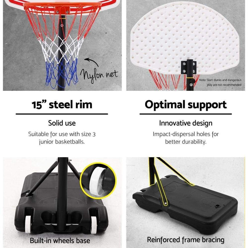 Pro Portable Basketball Stand System Hoop Height Adjustable 