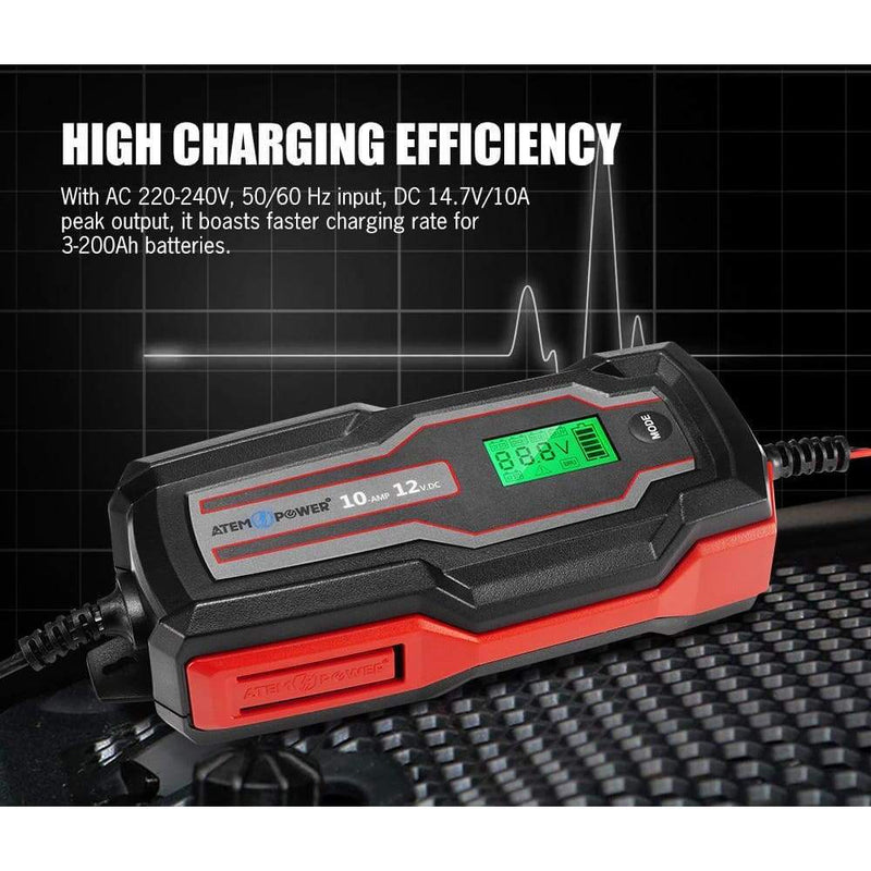 10A 6V or 12V Smart Battery Charger Trickle Automatic AGM 