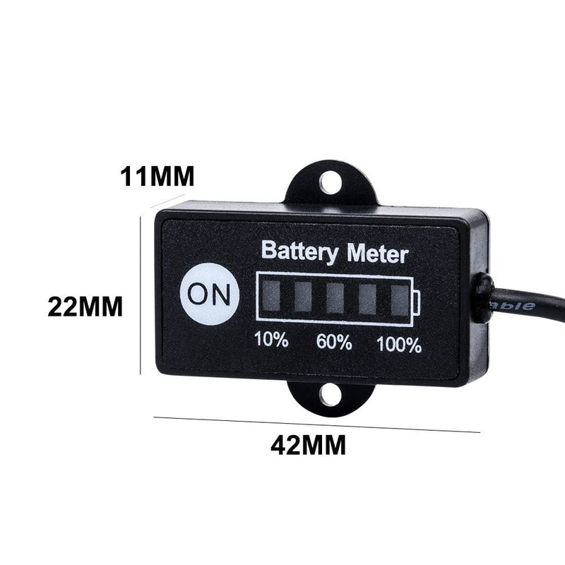 12 Volt LED Dual Battery Monitor Fuel Gauge Meter Digital % 