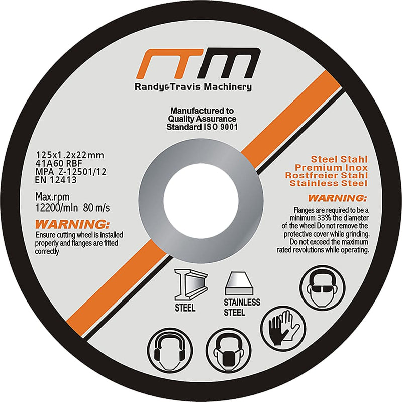125mm 5 Cutting Disc Wheel for Angle Grinder x100 - Tools > 