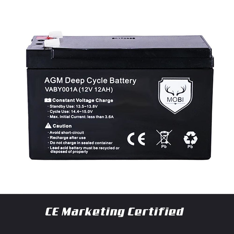 12V 12AH AMP Hour Battery AGM SLA Deep Cycle Dual Fridge 