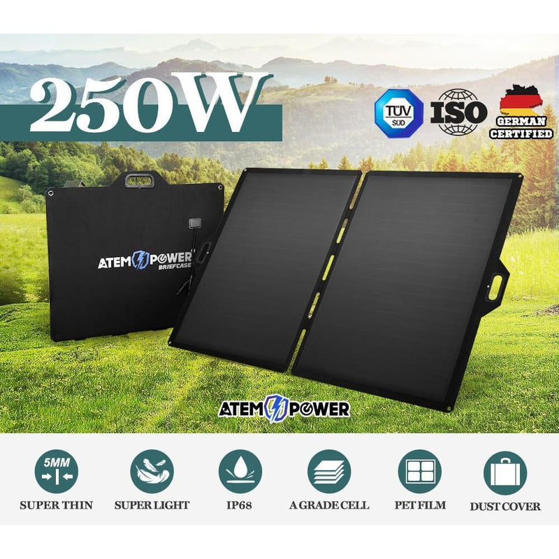 12V 250W Folding Solar Mat Blanket Solar Panel Kit 12V 