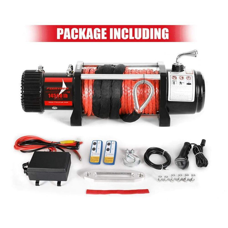 14500LBS Electric Winch Synthetic Rope Wireless Remote 