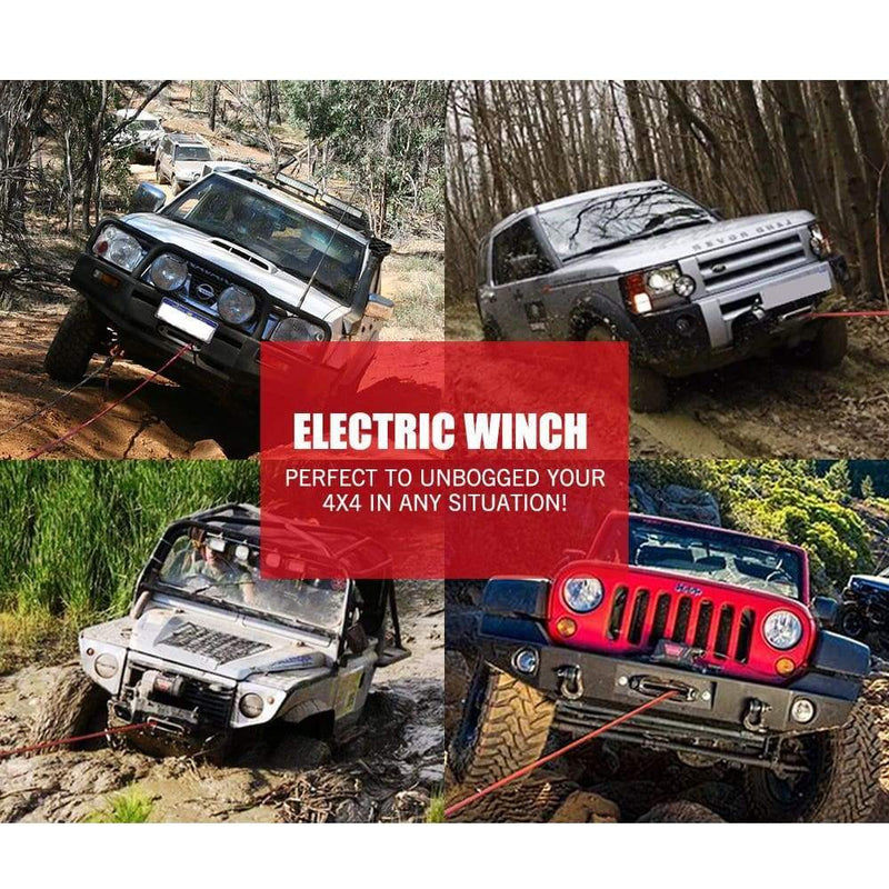 14500LBS Electric Winch Synthetic Rope Wireless Remote 