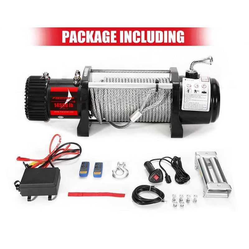 14500LBS Steel Cable Electric Winch Wireless Remote 4WD 12V 