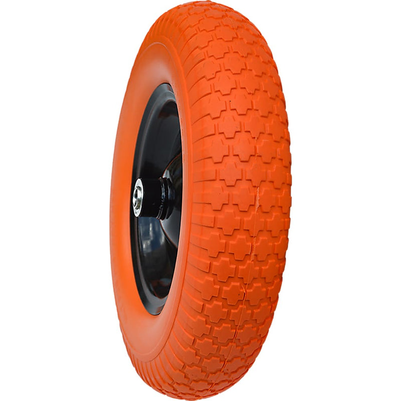 16 Flat Free Wheel Barrow Wheelbarrow Tire Solid Foam 5/8 