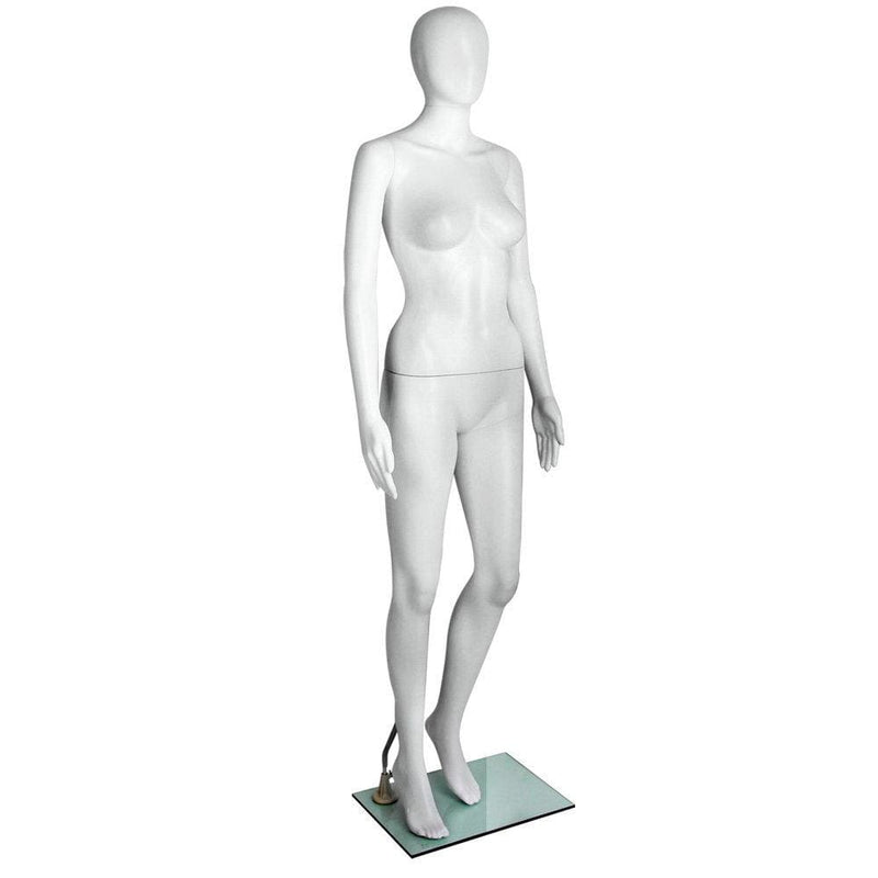 175cm Tall Full Body Female Mannequin - White - Commercial >