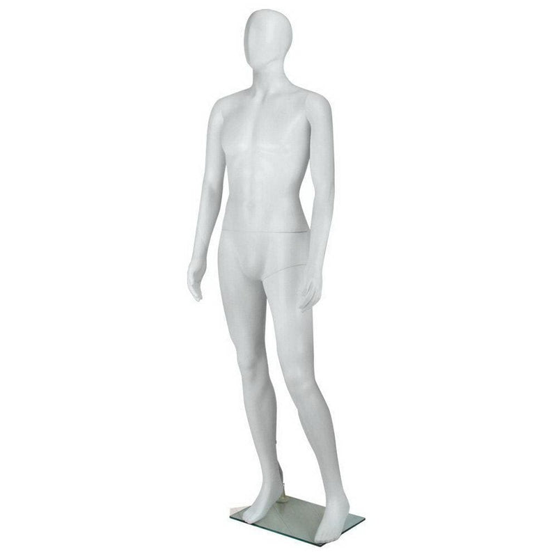 186cm Tall Full Body Male Mannequin - White - Commercial > 