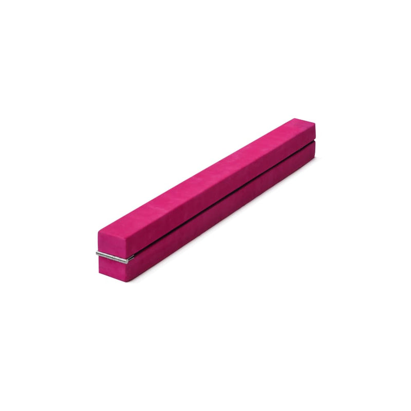 2.45m (8FT) Gymnastics Folding Balance Beam Pink Synthetic 