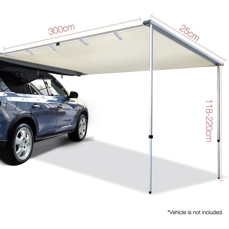 2.5X3M Car Awning - Beige - Outdoor > Camping