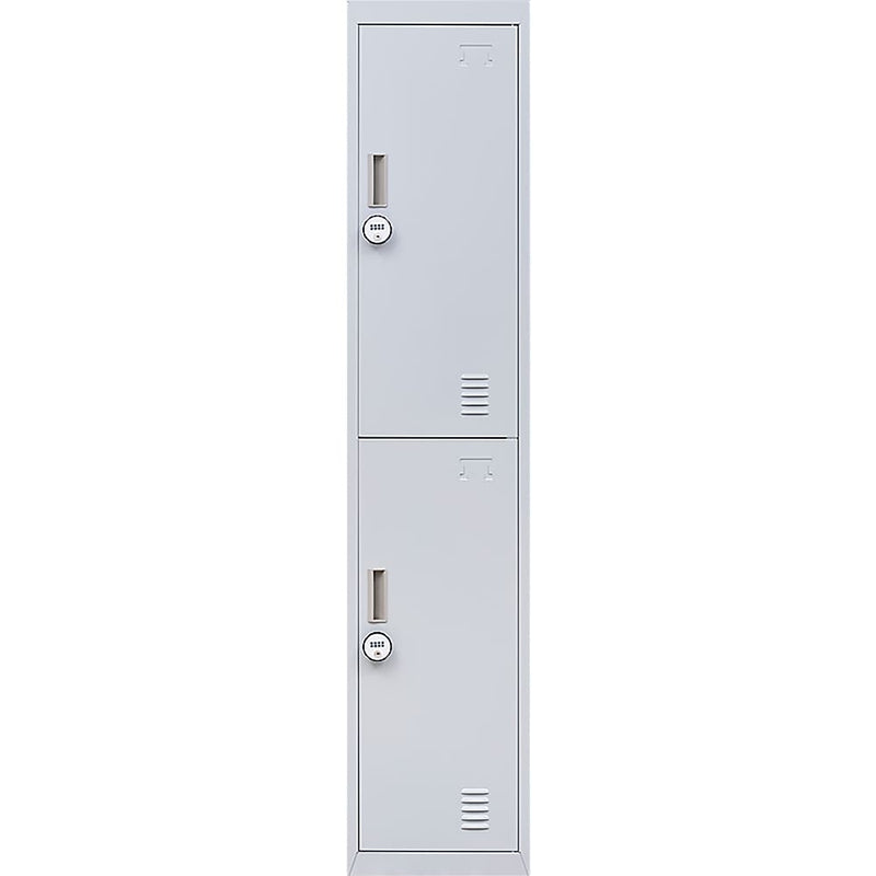 2-Door Vertical Locker for Office Gym Shed School Home 