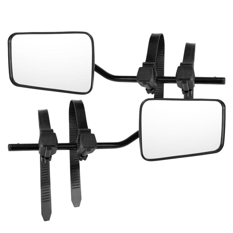 2 x TOWING MIRRORS PAIR CONVEX MIRROR UNIVERSAL FIT TOWING 