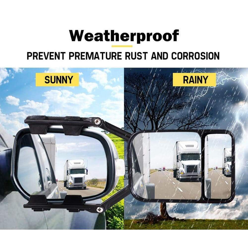 2 x TOWING MIRRORS PAIR UNIVERSAL MULTI FIT STRAP ON TOWING 