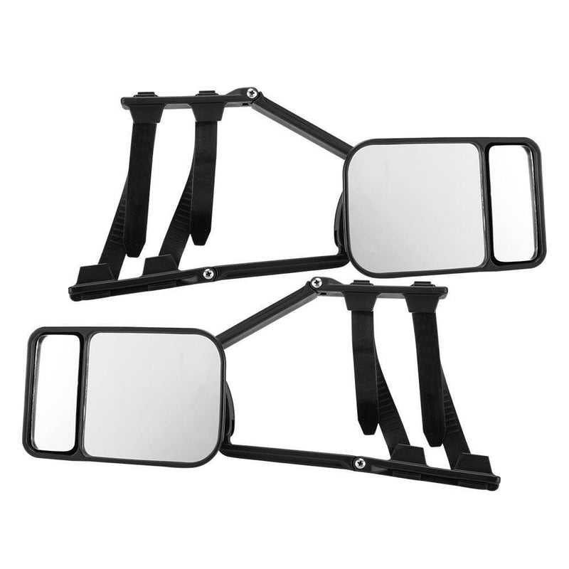 2 x TOWING MIRRORS PAIR UNIVERSAL MULTI FIT STRAP ON TOWING 