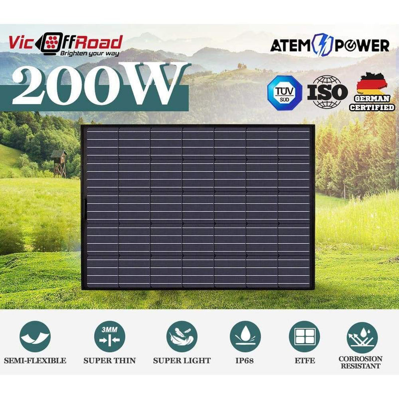 200W 12V Flexible Solar Panel Mono Generator Charge Power 