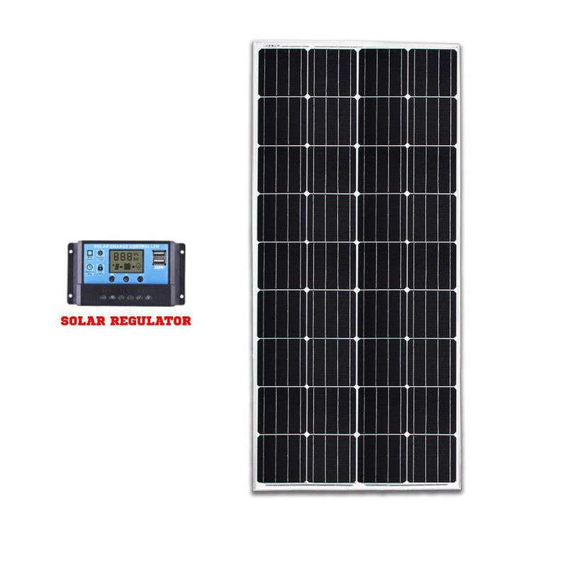 200W 12V Mono Solar Panel Kit Caravan Camping Power Battery 