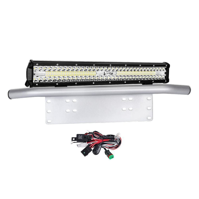 20inch Cree LED Light Bar Triple Row + Number Plate Frame w/