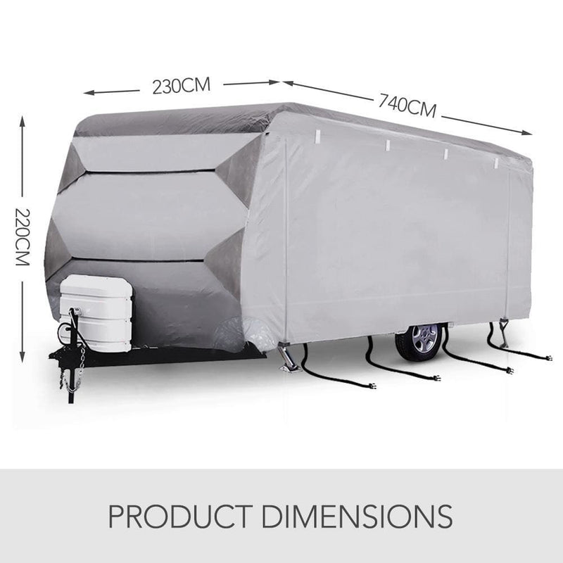 22-24ft Caravan Cover Campervan 4 Layers UV Waterproof Heavy