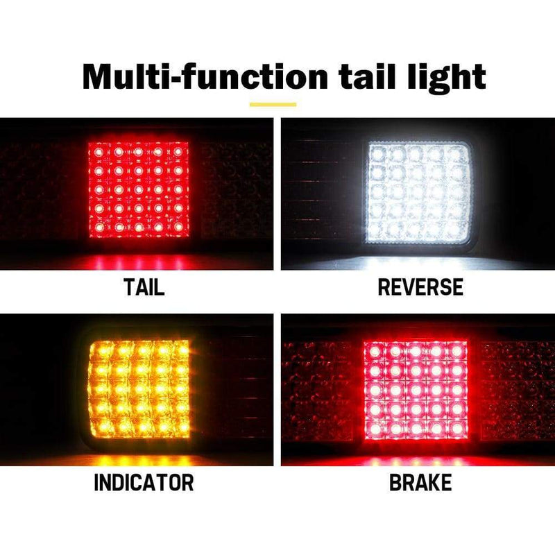2pcs LIGHTFOX Led Tail Stop Indicator Combination Lamp 