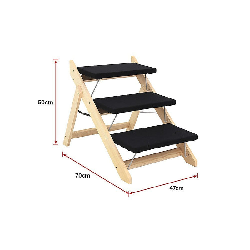 3 Steps Portable Dog Cat Pet Stairs - Pet Care > Dog 