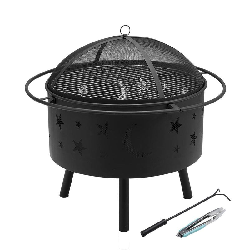 30 2-in-1 Fire Pit BBQ Grill Outdoor Fireplace Brazier Patio