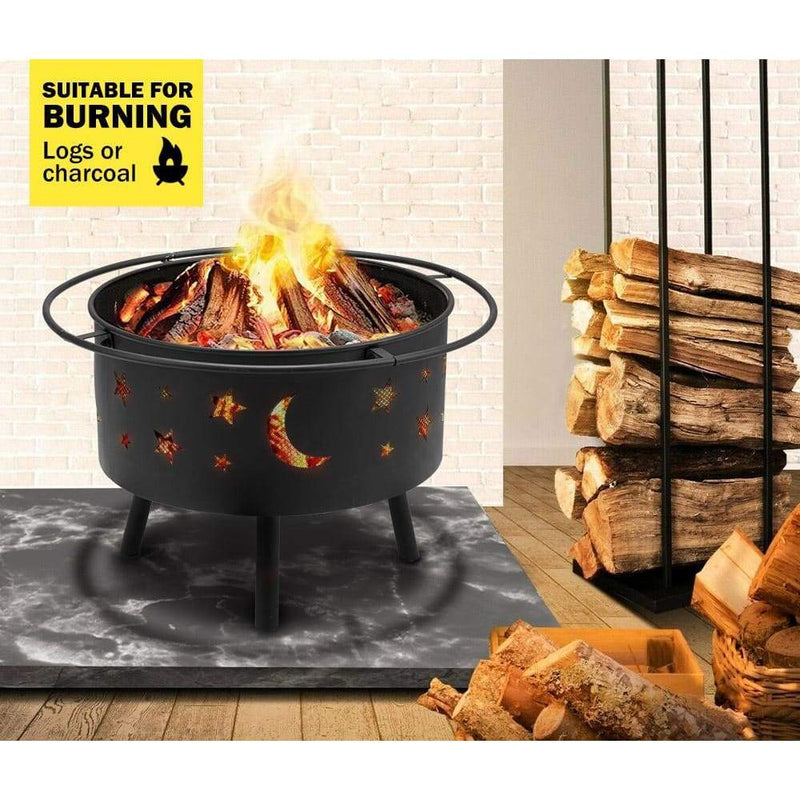 30 2-in-1 Fire Pit BBQ Grill Outdoor Fireplace Brazier Patio