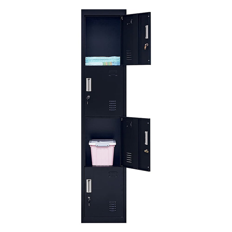 4-Door Vertical Locker for Office Gym Shed School Home 