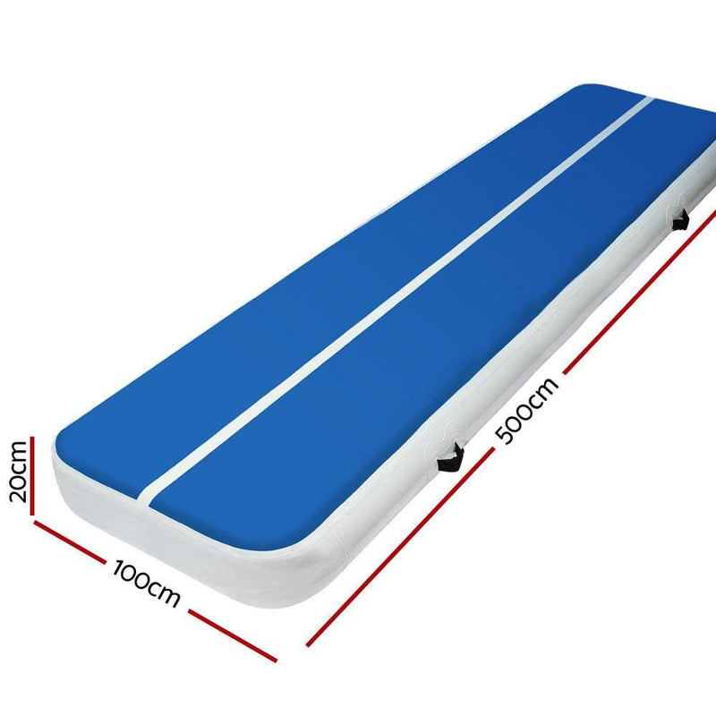 5m x 1m Inflatable Air Track Mat 20cm Thick Gymnastic 