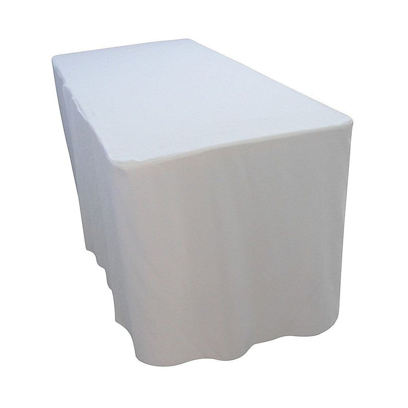 6 Foot White Table Cloth Trestle Cover - Occasions > Wedding