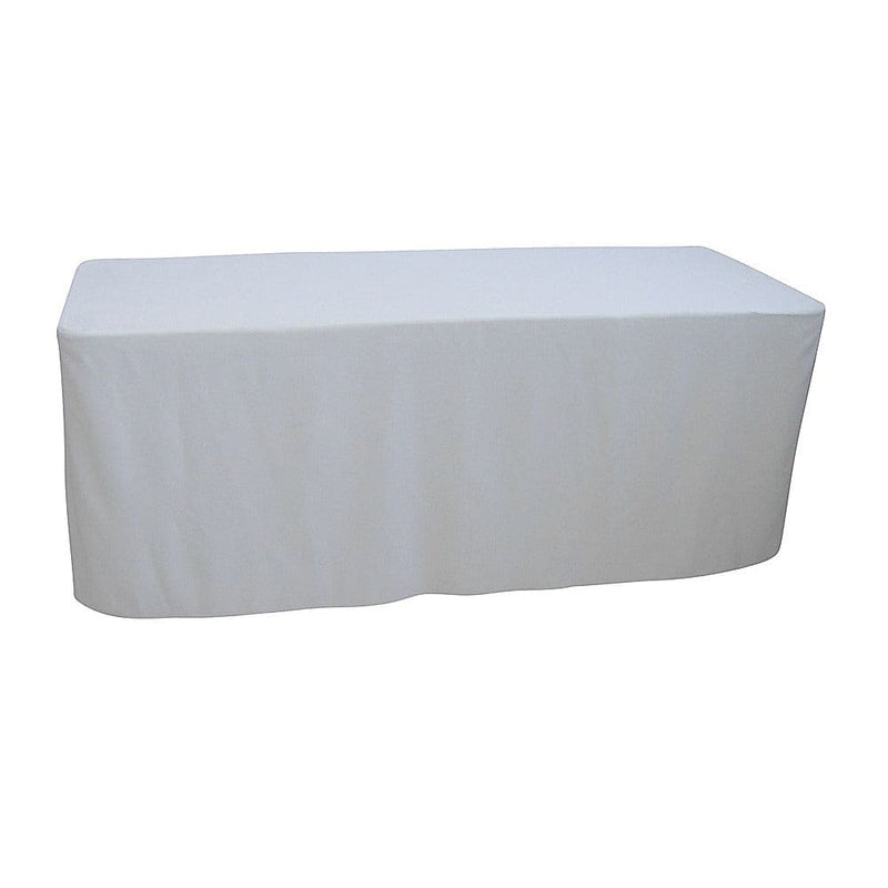 6 Foot White Table Cloth Trestle Cover - Occasions > Wedding