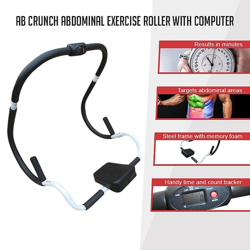 Ab Crunch Abdominal Exercise Roller with Computer - Sports &