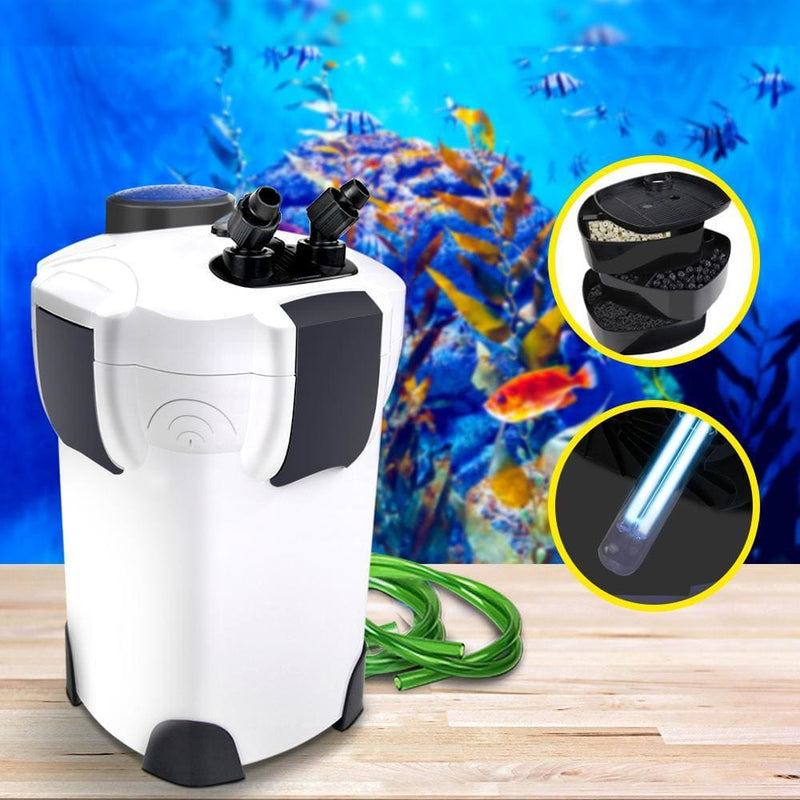 Aquarium External Canister Filter Aqua Fish Tank UV Light 