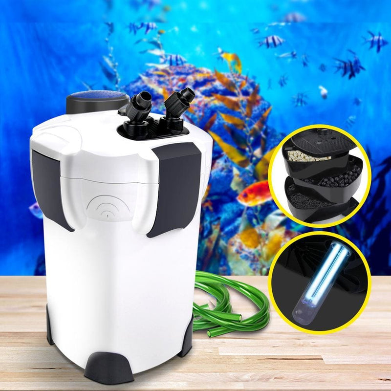 Aquarium External Canister Filter Aqua Fish Tank UV Light 