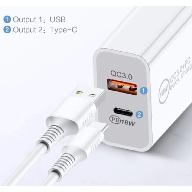 BDI 18W PD Quick Charger AU plug with USB and Type C Port 