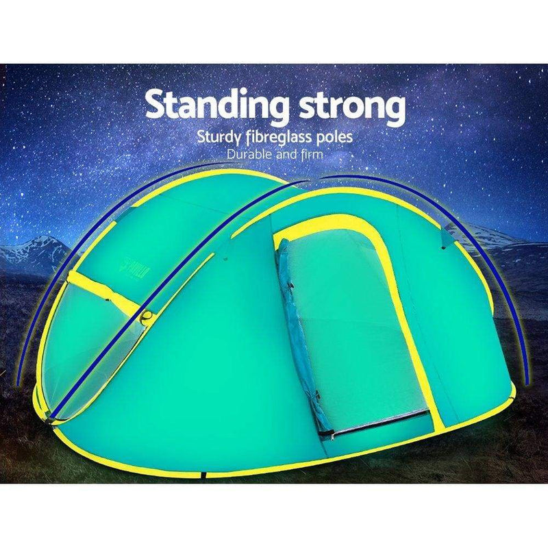 Bestway Family Camping Tent Pop Up 4 Person Canvas Hiking 