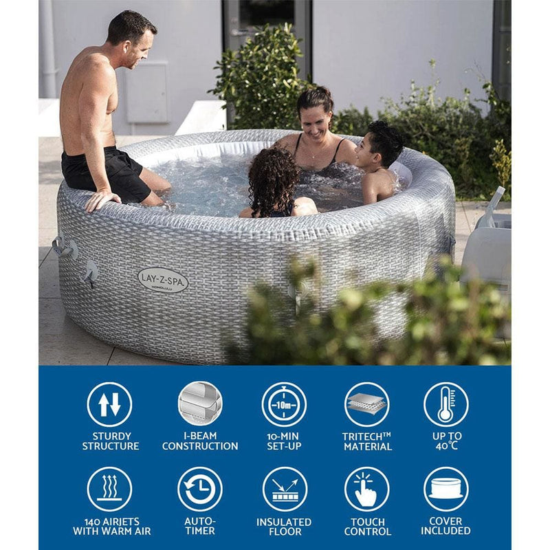 Bestway Inflatable Spa Pool Massage Hot Tub Lay-Z Outdoor 