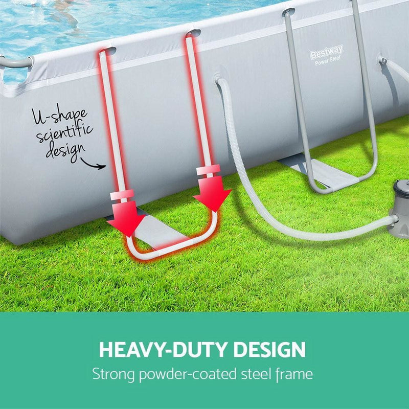 Bestway Rectangular Frame Above Ground Swimming Pool - Home 