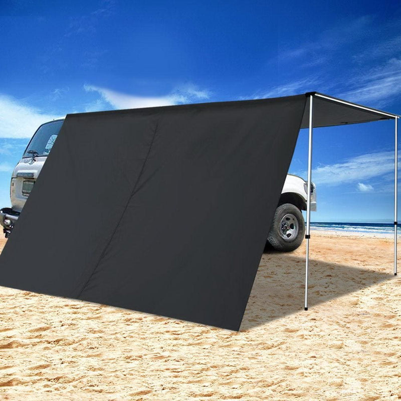 Car Shade Awning Extension 3 x 2M - Charcoal Black - Outdoor