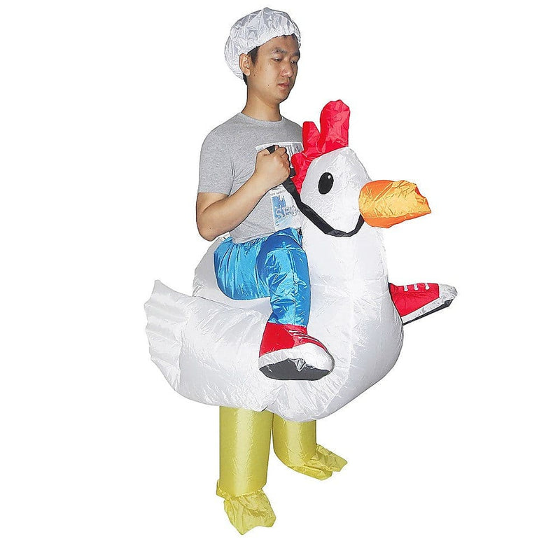 CHICKEN Fancy Dress Inflatable Suit - Fan Operated Costume -