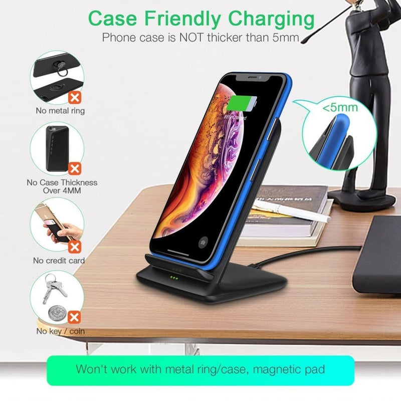 Choetech T555-S 15W Wireless Charger Stand - Electronics > 