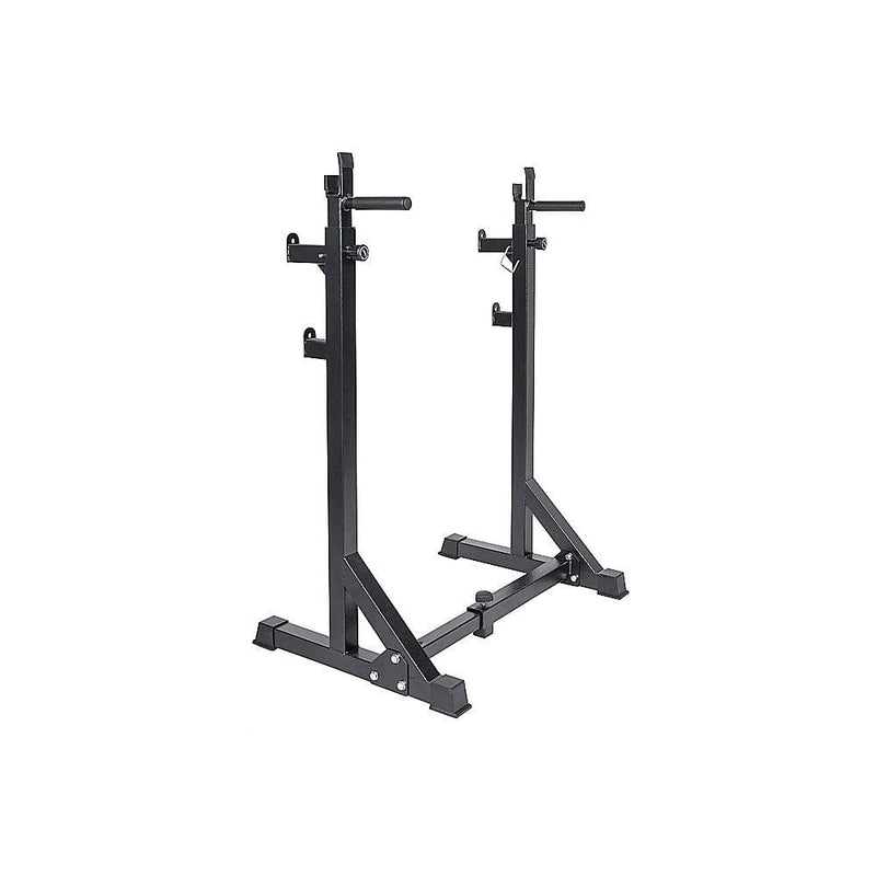 Commercial Squat Rack Adjustable Pair Fitness Exercise 