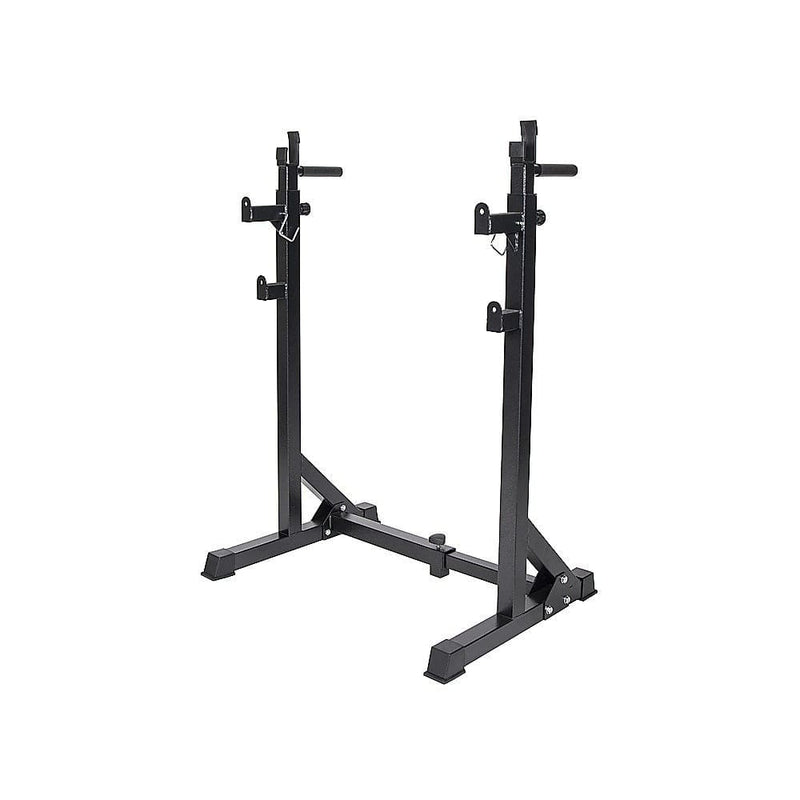 Commercial Squat Rack Adjustable Pair Fitness Exercise 