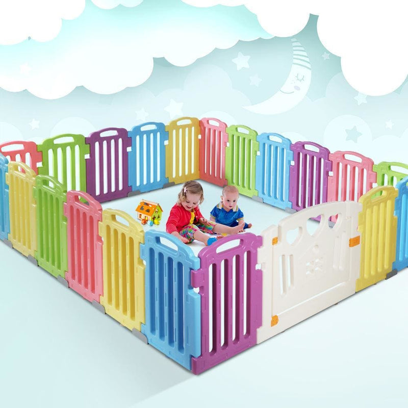 Cuddly Baby 21-Panel Plastic Baby Playpen Interactive Kids 