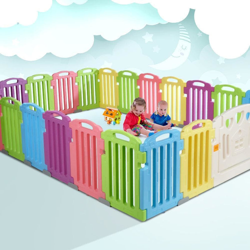 Cuddly Baby 23-Panel Plastic Baby Playpen Interactive Kids 